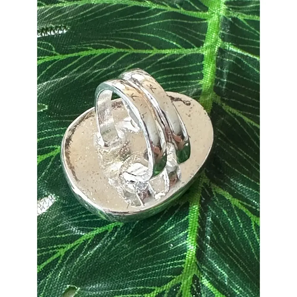BOGO FREE 7.5 howlight silver western costume ring